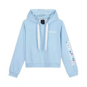 斯凯奇/Skechers 瀑布蓝 KNITHOODIES 女子连帽套头卫衣 L320W215-00M7