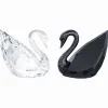 施华洛世奇/Swarovski 摆件 Soulmates - 天鹅, Crystal及Jet 5075864