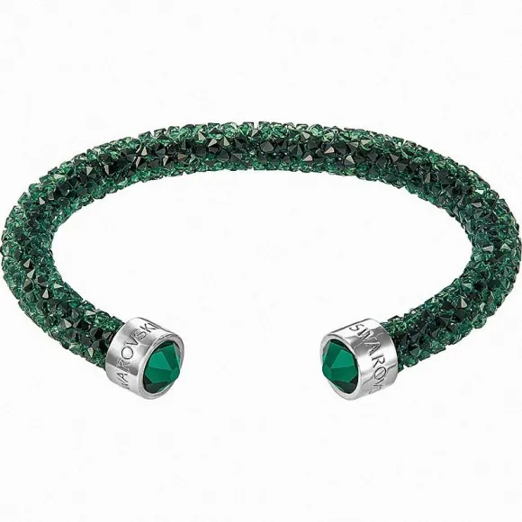 施华洛世奇/Swarovski 手镯 Crystaldust 阔手镯, 绿色, 不锈钢 5250690