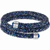 施华洛世奇/Swarovski 手镯 Crystaldust 双圈手镯, 蓝色, 不锈钢 5255903