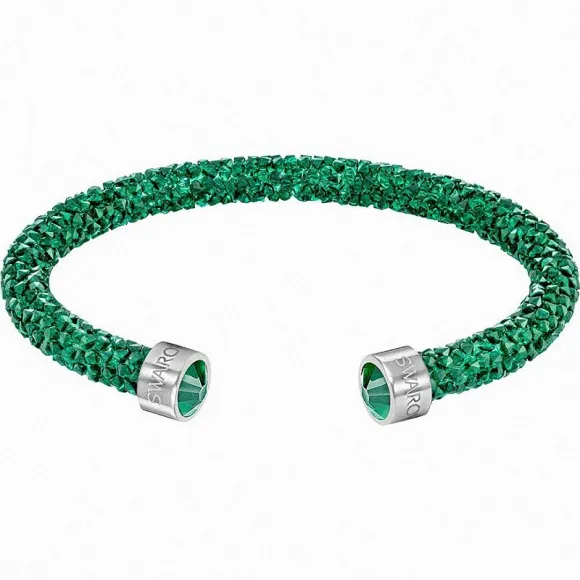 施华洛世奇/Swarovski 手镯 Crystaldust 阔手镯, 绿色 5273637