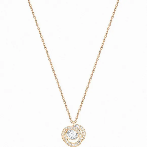 施华洛世奇/Swarovski 项链 Generation 链坠, 小码, 白色, 镀玫瑰金色 5289025