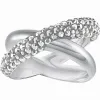 施华洛世奇/Swarovski 戒指 Crystaldust Cross 戒指, 灰色, 镀钯色 5348408