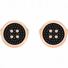 施华洛世奇/Swarovski 袖扣 Gentleman 袖扣, 灰色, 镀玫瑰金色 5352225