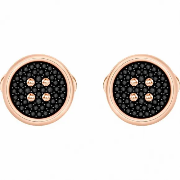 施华洛世奇/Swarovski 袖扣 Gentleman 袖扣, 灰色, 镀玫瑰金色 5352225