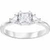 施华洛世奇/Swarovski 戒指 Attract Trilogy Ring, White, Rhodium plating 