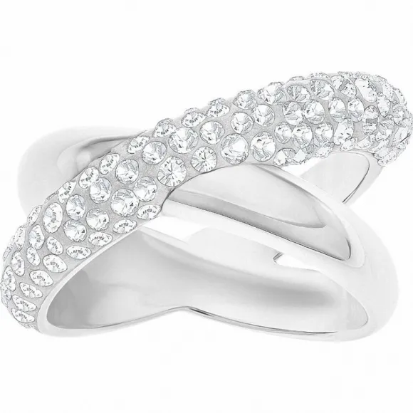 施华洛世奇/Swarovski 戒指 Crystaldust Cross 戒指, 白色, 镀钯色 5372889