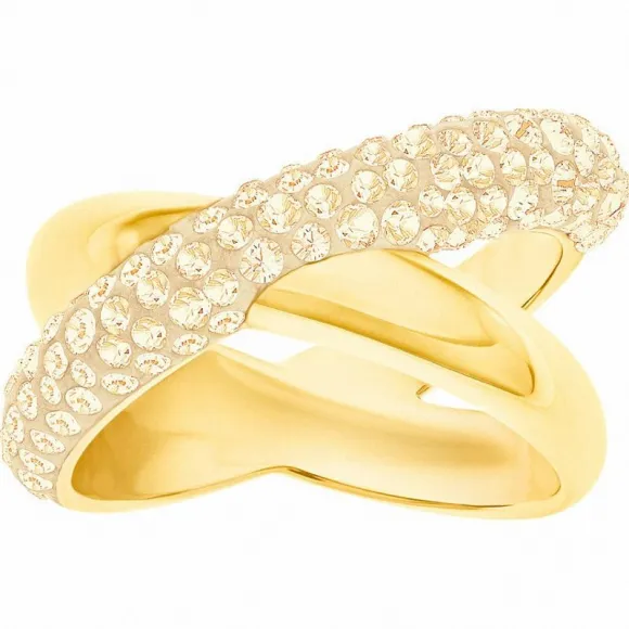 施华洛世奇/Swarovski 戒指 Crystaldust Cross 戒指, 金色, 镀金色 5372896