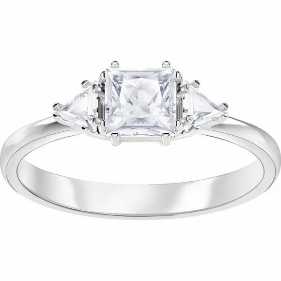 施华洛世奇/Swarovski 戒指 Attract Trilogy Ring, White, Rhodium plating 