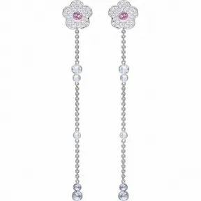 施华洛世奇/Swarovski 耳饰 Mandarin Blossom 穿孔耳环, 彩色设计, 镀白金色 5412403