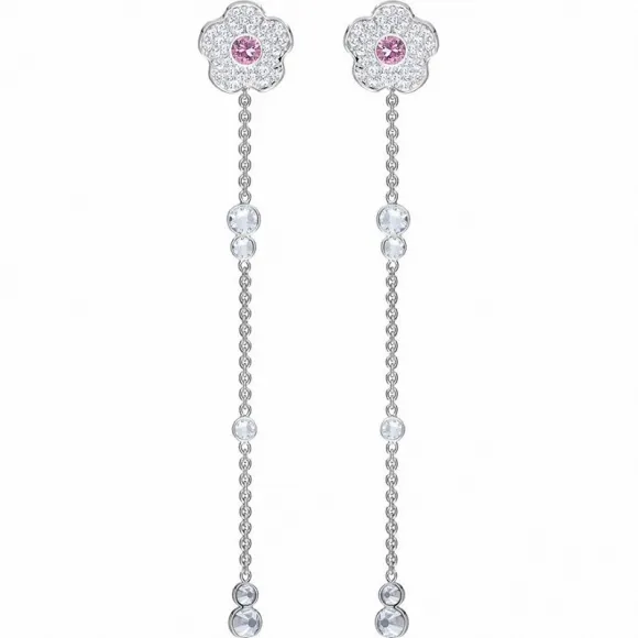 施华洛世奇/Swarovski 耳饰 Mandarin Blossom 穿孔耳环, 彩色设计, 镀白金色 5412403