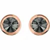 施华洛世奇/Swarovski Round 袖扣, 灰色, 镀玫瑰金色调 5429900