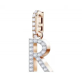 施华洛世奇/Swarovski 吊坠 Swarovski Remix Collection Charm R, 白色, 镀玫瑰金色