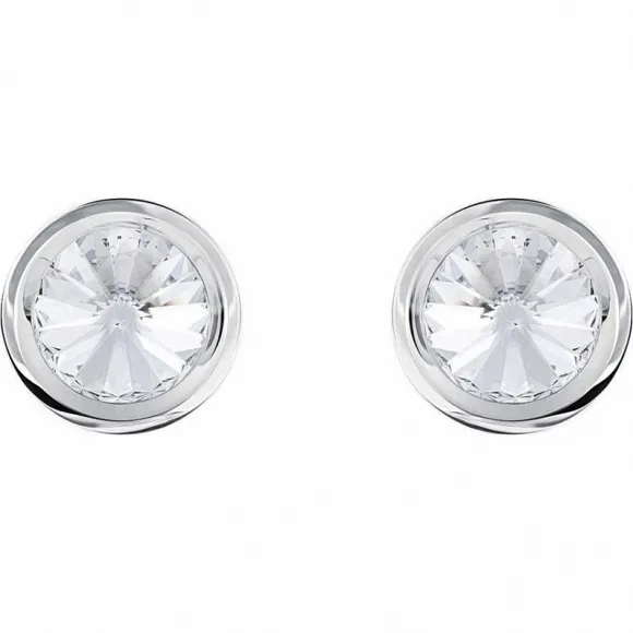 施华洛世奇/Swarovski Round 袖扣, 白色, 不锈钢 5440319