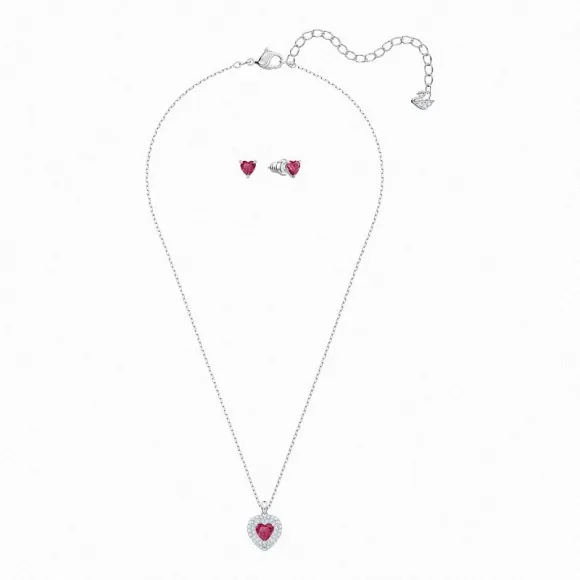 施华洛世奇/Swarovski One 套装, 红色, 镀铑 5470602