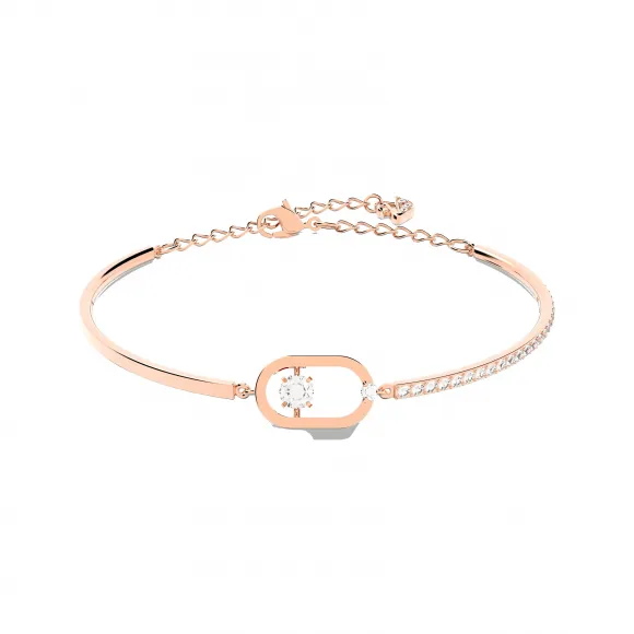 施华洛世奇/Swarovski Swarovski Sparkling Dance 手链  圆形切割 椭圆形  白色  镀玫瑰金色调 5472382