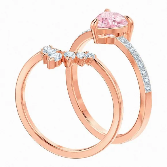 施华洛世奇/Swarovski One 套装, 彩色设计, 镀玫瑰金色调 5474937