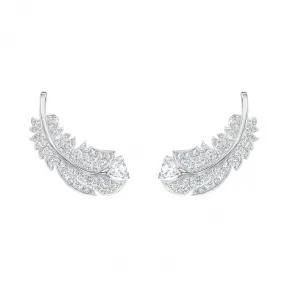 施华洛世奇/Swarovski Nice 耳钉, 白色, 镀铑 5482912