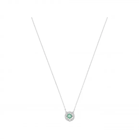 施华洛世奇/Swarovski Sparkling Dance 项链, 绿色, 镀铑 5496308