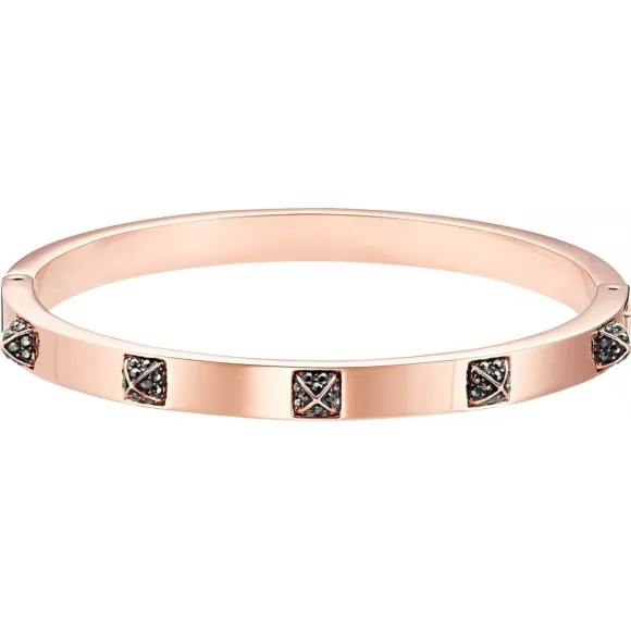 施华洛世奇/Swarovski Tactic 手镯, 黑色, 镀玫瑰金色调 5497309