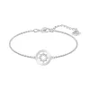 施华洛世奇/Swarovski Further Circle 手链, 白色, 镀铑 5499003