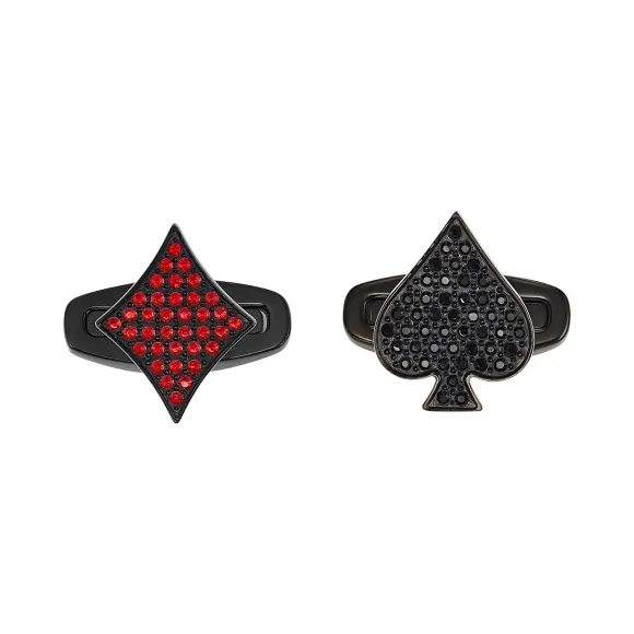 施华洛世奇/Swarovski Unisex Tarot Magic 袖扣, 红色, 黑色 PVD 电镀 5504779