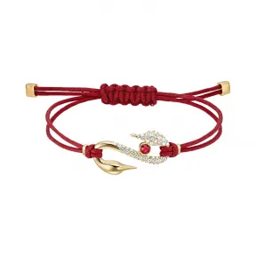施华洛世奇/Swarovski Power Collection Hook 手链, 红色, 镀金色调 5508530