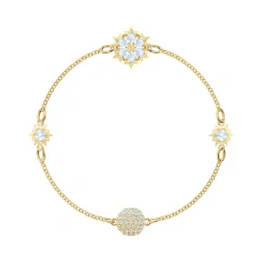 施华洛世奇/Swarovski Remix Collection Snowflake Strand, 白色, 镀金色调 5511086
