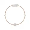 施华洛世奇/Swarovski Remix Collection Feather Strand, 白色, 镀玫瑰金色调 5511088