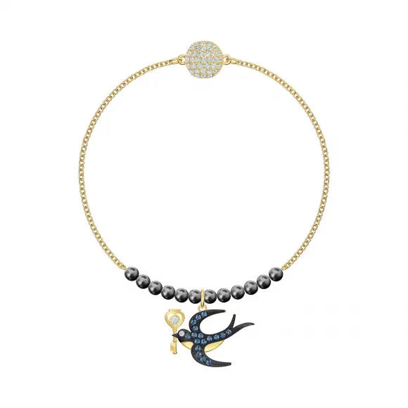 施华洛世奇/Swarovski Remix Collection Swallow Strand, 彩色设计, 镀金色调 5511097