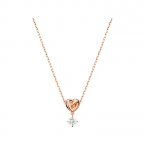 施华洛世奇/Swarovski  Lifelong Heart 链坠  心形  白色  镀玫瑰金色调 5516542