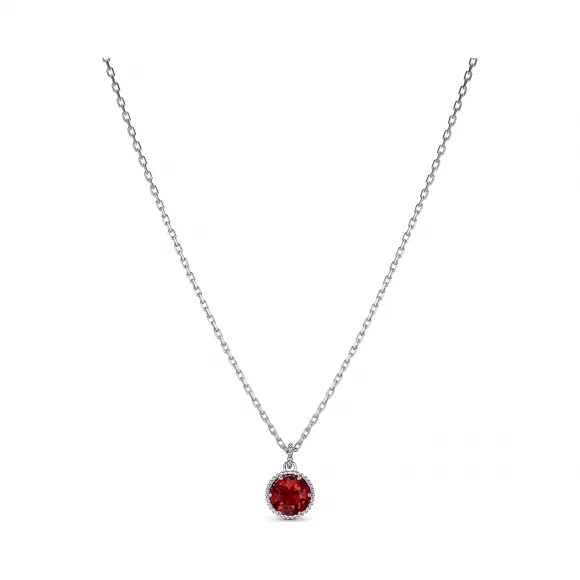 施华洛世奇/Swarovski Birthstone 链坠 红色 镀铑 5522772