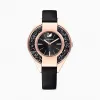 施华洛世奇/Swarovski Crystalline Sporty 腕表 真皮表带 黑色 玫瑰金色 PVD 5547632