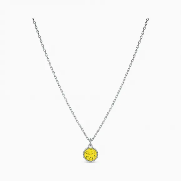 施华洛世奇/Swarovski Birthstone 链坠 十一月 黄色 镀白金色 5555791