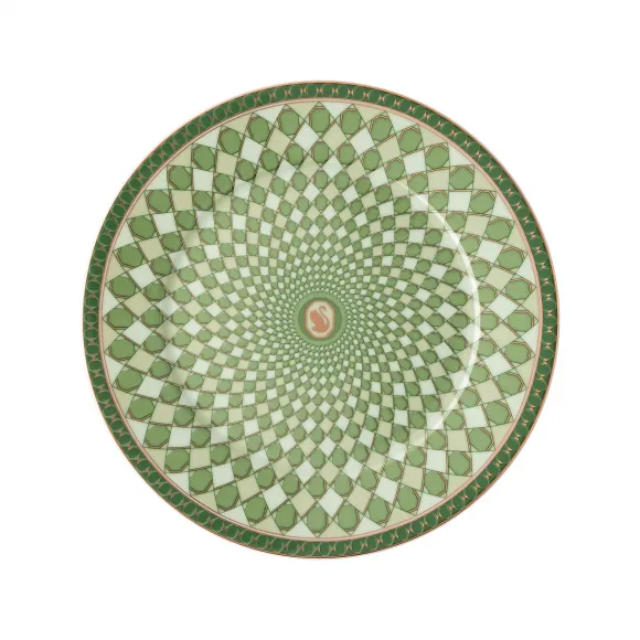 施华洛世奇/Swarovski Signum 面包碟  瓷器  绿色 5635495