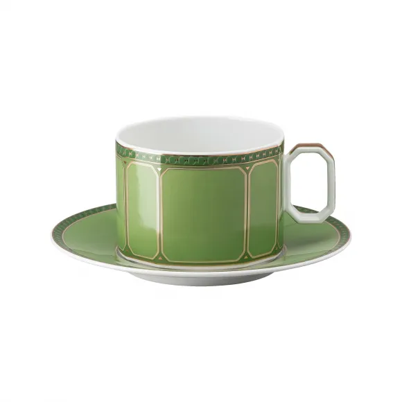 施华洛世奇/Swarovski Signum 杯子连茶碟  瓷器  绿色 5635526