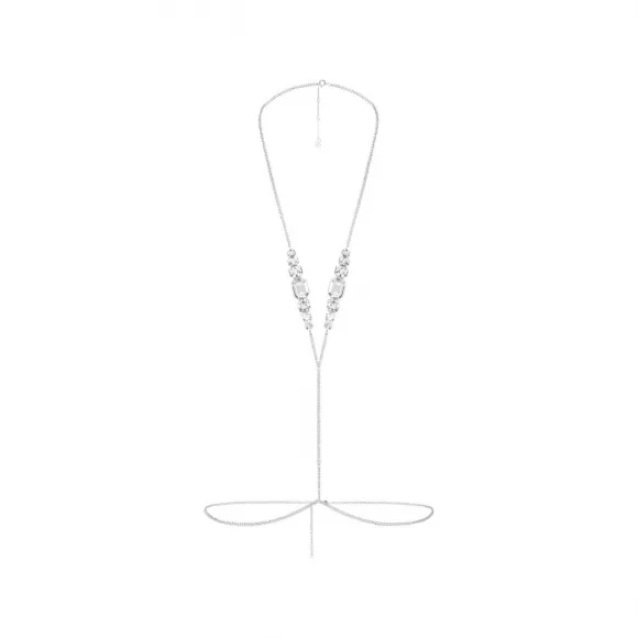 施华洛世奇/Swarovski Swarovski x SKIMS 身体链 混合切割 V 形 白色 不锈钢 5678061