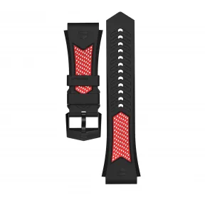 豪雅/TAG Heuer Red and Black Sport Strap - BT0746