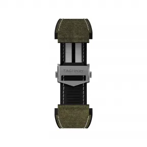 豪雅/TAG Heuer Green Rubber and leather Band Calibre E3    BT6239