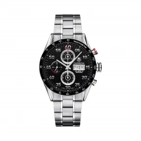 豪雅/TAG Heuer 卡莱拉Carrera系列 自动机械机芯 精钢，黑色铝制表圈 男表 CV2A10.BA0796