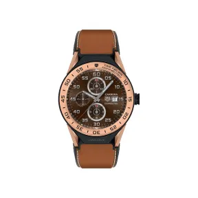 豪雅/TAG Heuer Connected Modular 石英机芯 精细磨砂和抛光钛金属，覆黑色PVD涂层 男表 SBF8A5000.32FT6110