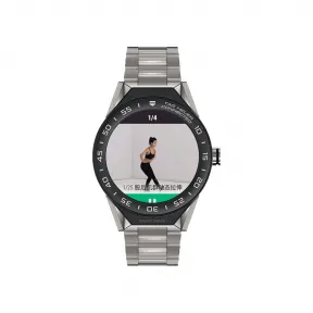 豪雅/TAG Heuer Connected Modular 智能 精细磨砂和抛光钛金属 男表 SBF8A8001.10BF0608