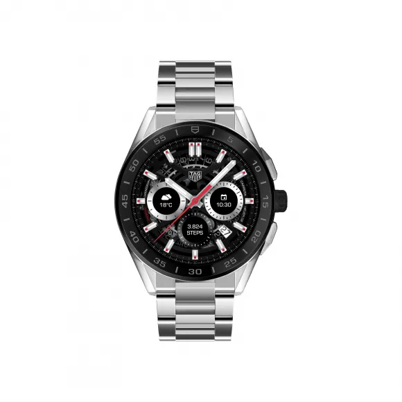 豪雅/TAG Heuer TAG Heuer Connected Calibre E3智能腕表 - 精钢表壳 45 MM - 精钢表链 - SBG8A10.BA0646