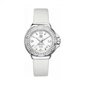 豪雅/TAG Heuer F1系列 石英机芯 精钢，镶嵌120枚钻石，重0.75克拉 女表 WAC1215.FC6219