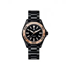 豪雅/TAG Heuer 竞潜Aquaracer系列 石英机芯 抛光陶瓷 女表 WAY1355.BH0716