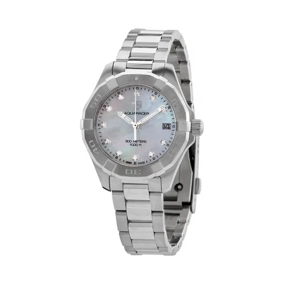 豪雅/TAG Heuer 竞潜Aquaracer系列 石英机芯 精钢 中性 WDB1314.BA0740