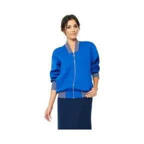  拉链装饰氯丁棒球衫 AQB16078H