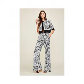  黑白撞色蕾丝长裤 BBH18119H