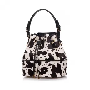  黑色马毛桶包 HB016POLMG