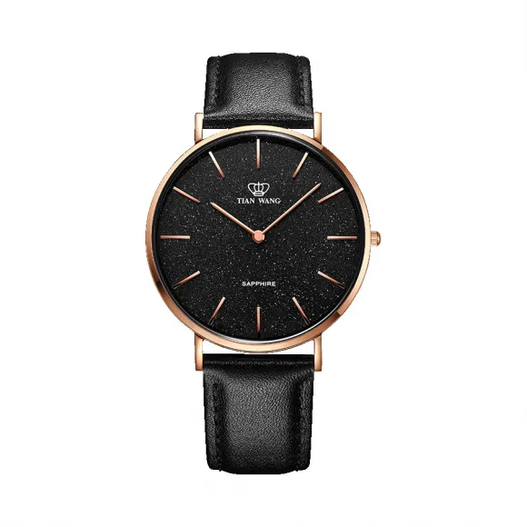 天王/Tianwang 不锈钢 全电玫瑰金色  TWINKLE系列 石英机芯 中性表 GS3851P-E